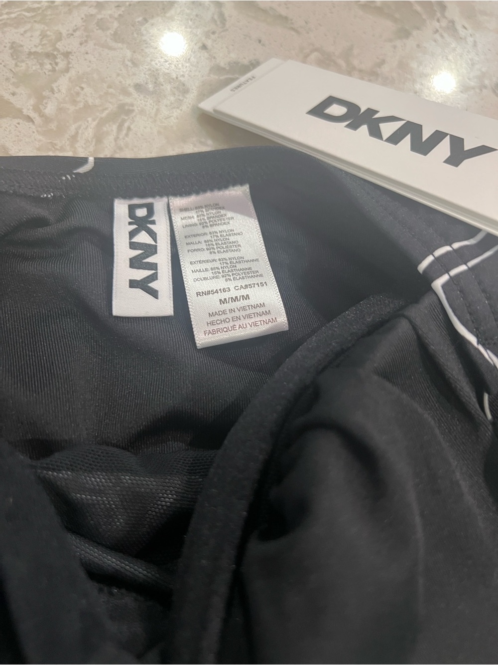 DKNY Ruffle Plunge Underwire Tummy Control One-Piece Swimsuit Size Medium - Picture 4 of 5